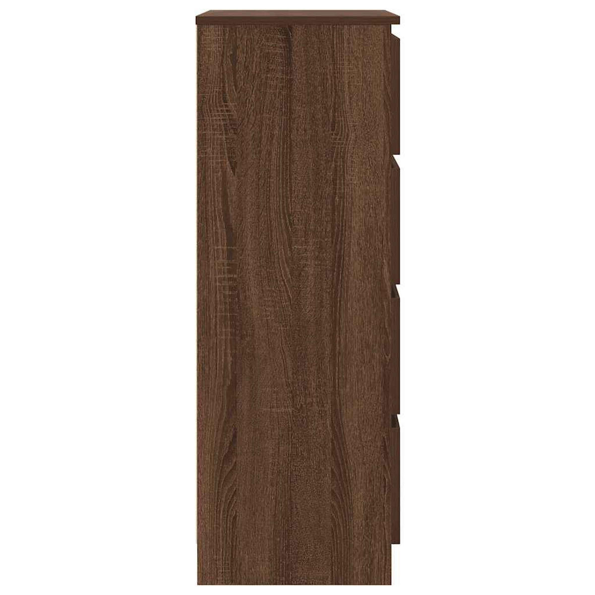 SIDEBOARD mit 4 Schubladen 60/35/98,5 cm aus Holzwerkstoff Braun Eichen-Optik Dekor - Dunkelbraun, Holz (60/98.5/35cm) - vidaXL