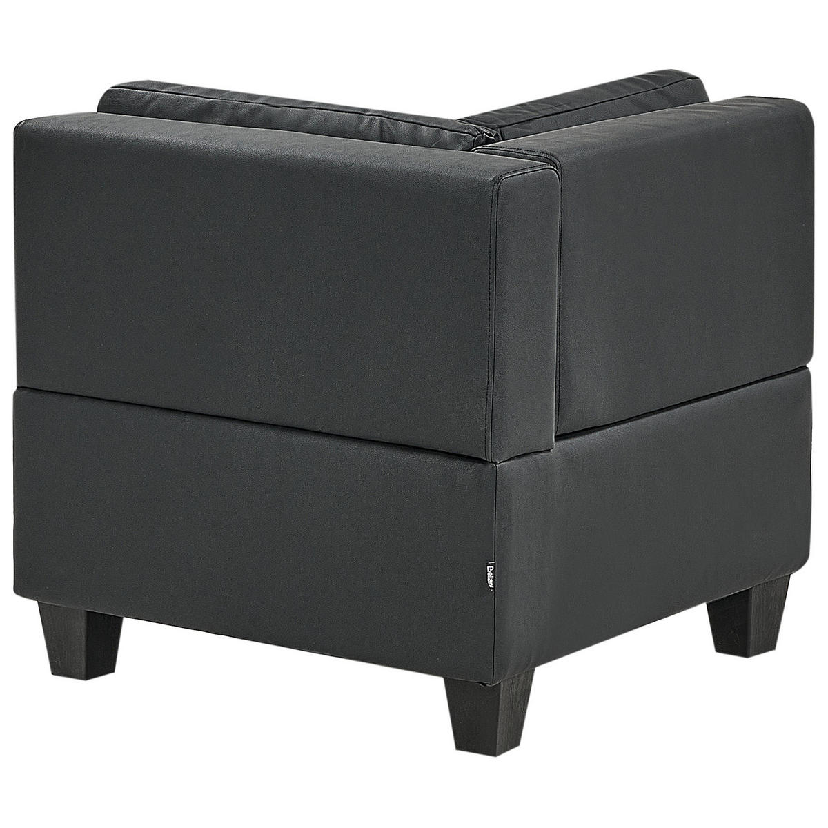 ECKMODUL Kunstleder Schwarz Unstad - Schwarz, Kunststoff (76/72/76cm) - Beliani