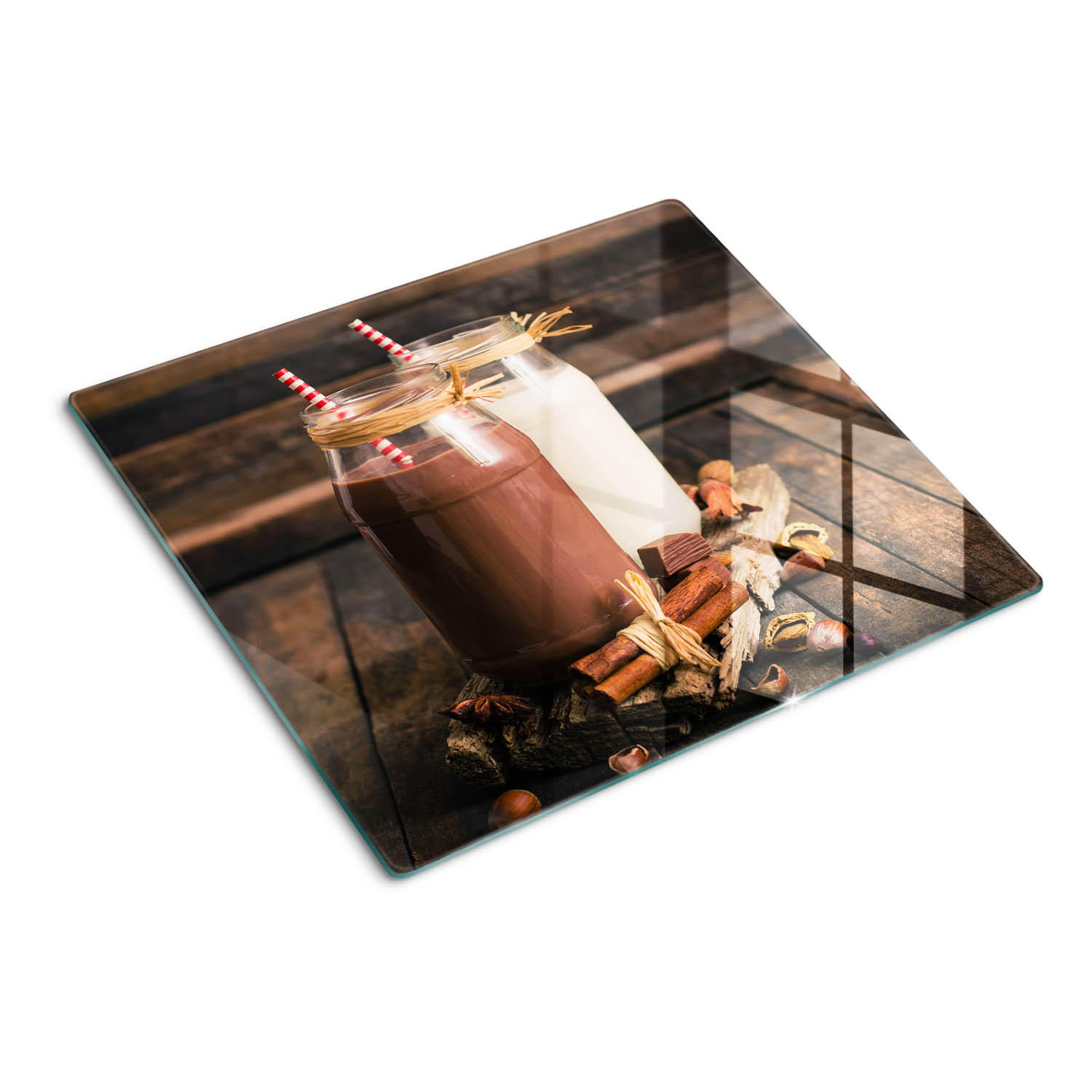 Tulup Glasplatte Braun 60x0.4x52 cm