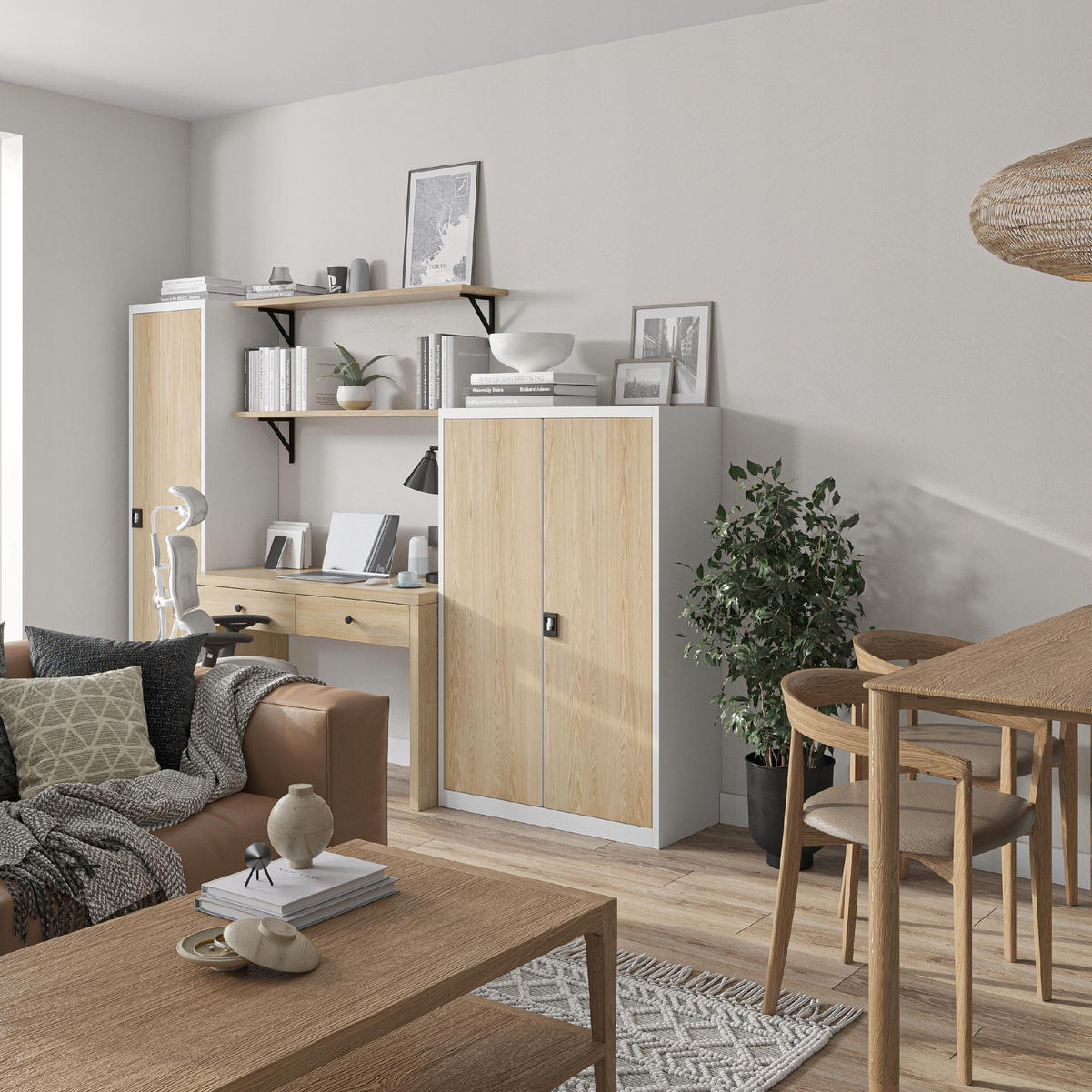 AKTENSCHRANK KEVIN - Weiß, Metall (90/140/40cm) - Jan Nowak