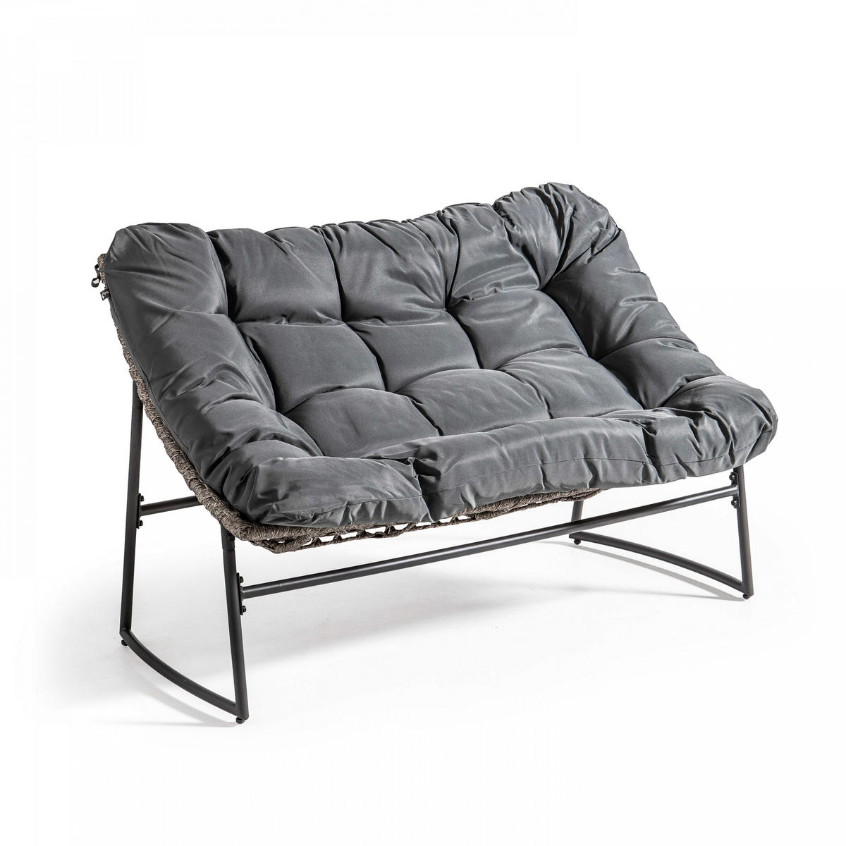 GARTENSET, Grau - Grau, Metall - Oviala