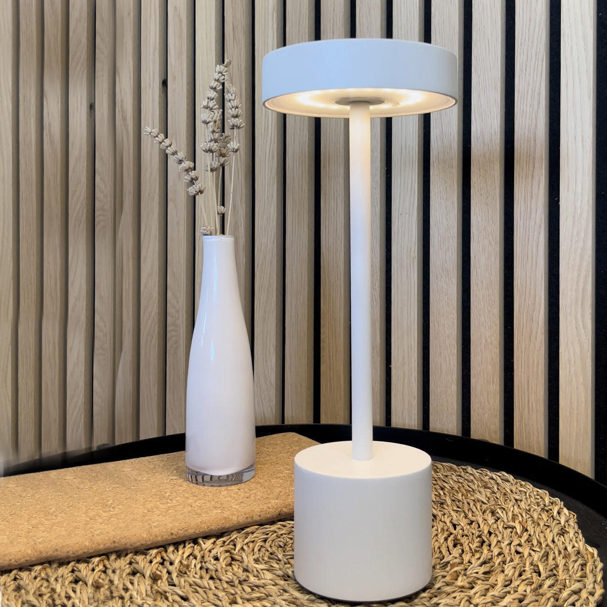 TOUCH-TISCHLAMPE ROBY weiß - Weiß, Metall (11.8/11.8/30cm) - Lumisky