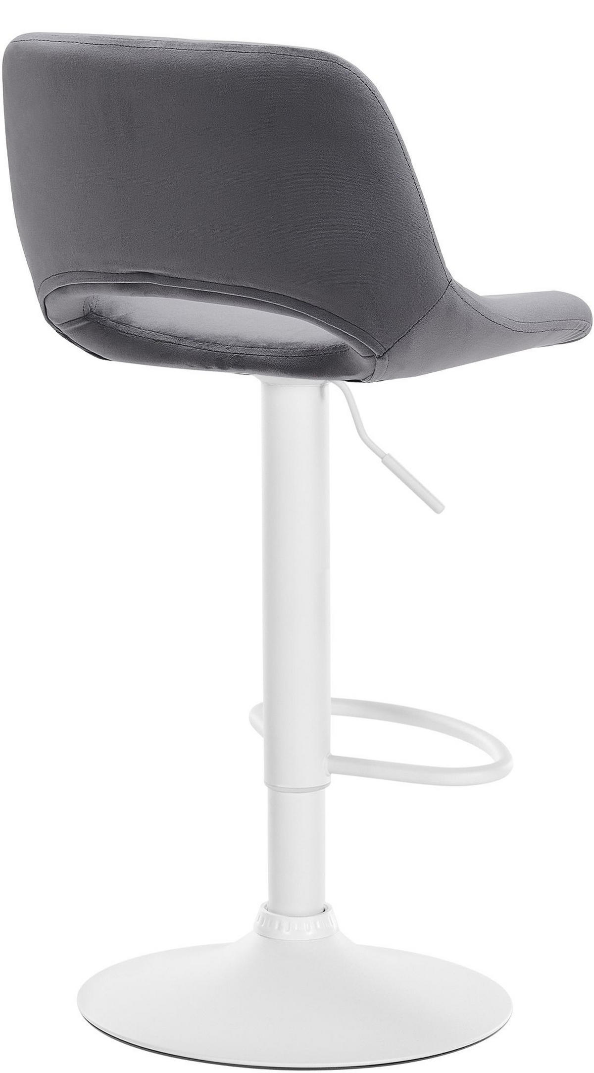 BARHOCKER Samt dunkelgrau - Dunkelgrau, Textil (42/86/46cm) - CLP