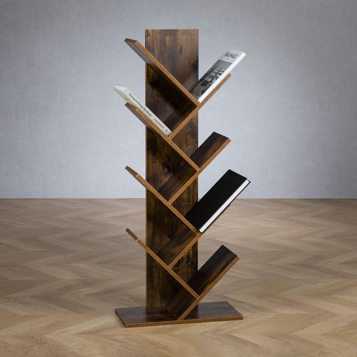 BÜCHERREGAL JULES braun - Braun, Holzwerkstoff (48/116/23cm) - IDIMEX