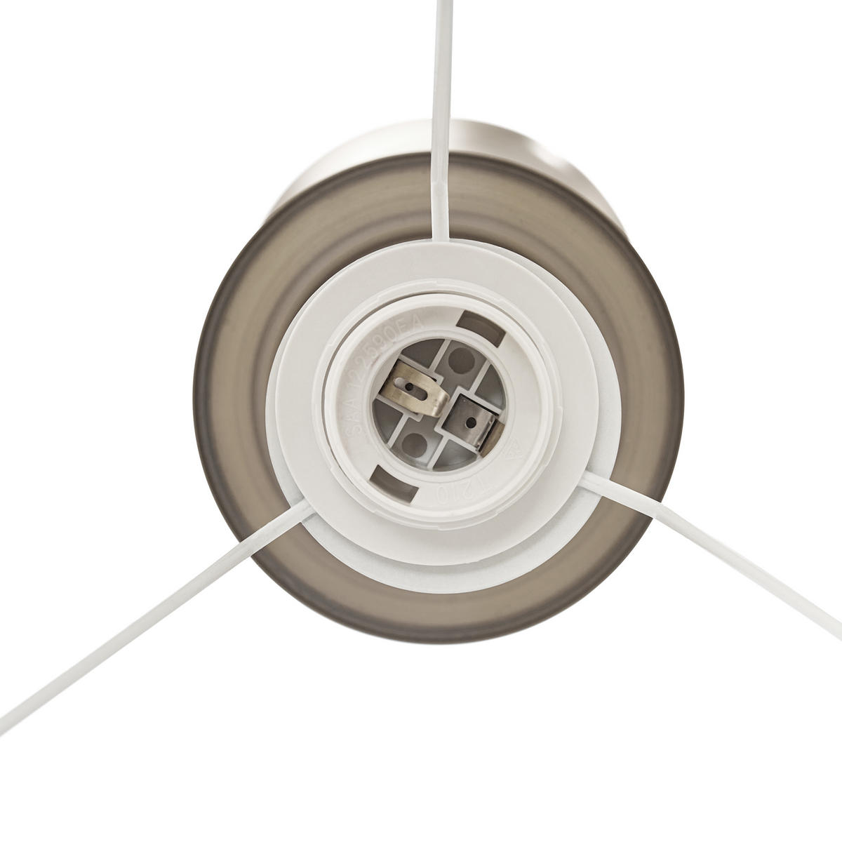 STEHLAMPE - Silberfarben, Kunststoff/Textil (42/42/157cm) - Relaxdays