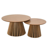 COUCHTISCHE 2er Set Wildeiche - Honigeiche/Eichefarben, Holzwerkstoff (80/80/45cm) - Furnhouse