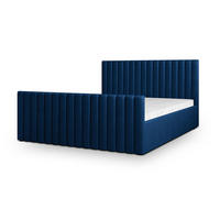 POLSTERBETT CANOVA 180x200 cm mit Bettkästen - Blau - Blau, Holz (180/200cm) - MASSENO