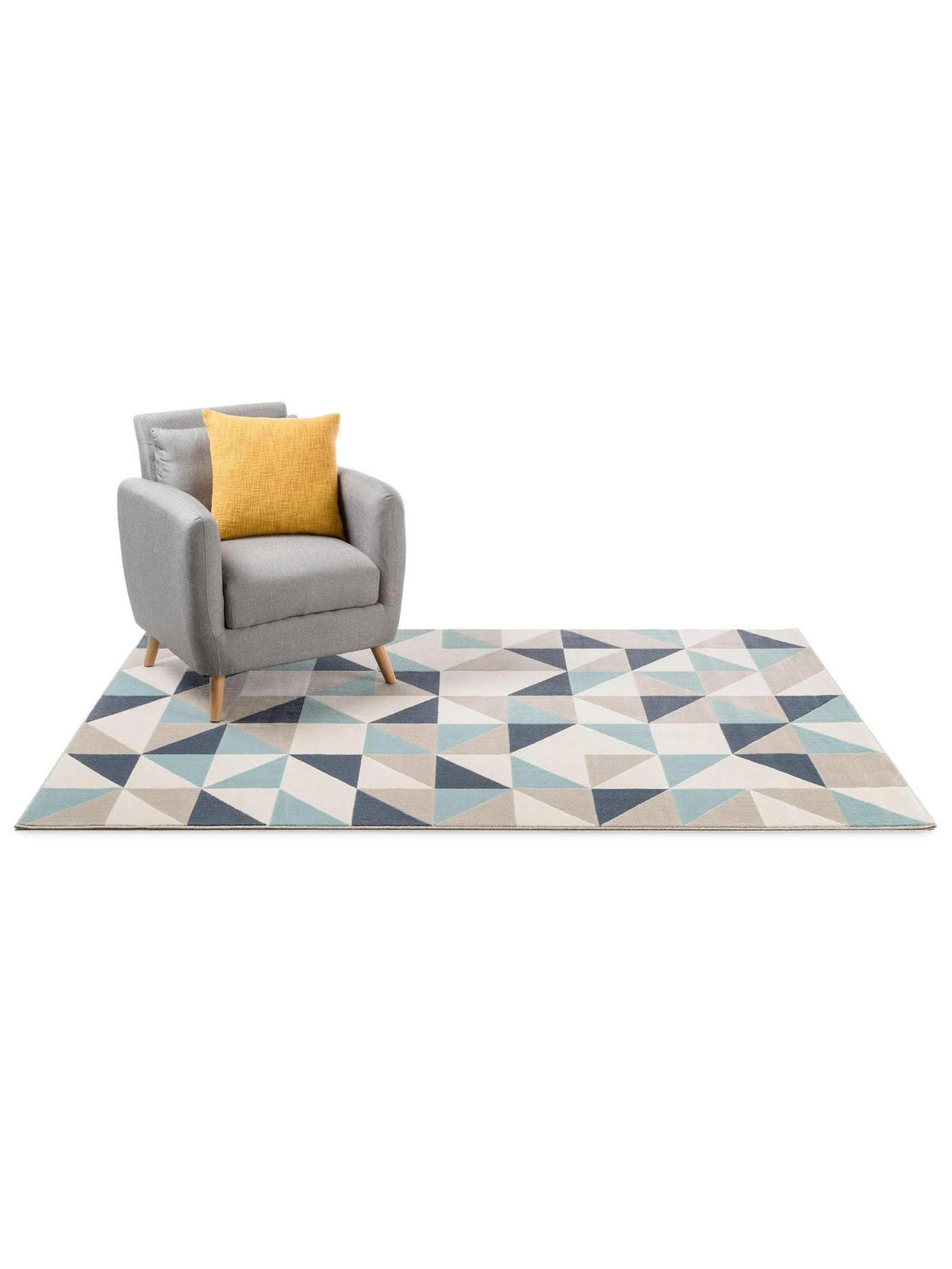 TEPPICH Dessert Blau 160x230 cm - Blau, Textil (160/230cm) - benuta Pop