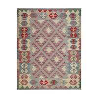 HANDWEBTEPPICH Kelim Gashgai Grau 191/154 cm Schurwolle - Grau, Textil (154/191cm) - Looma