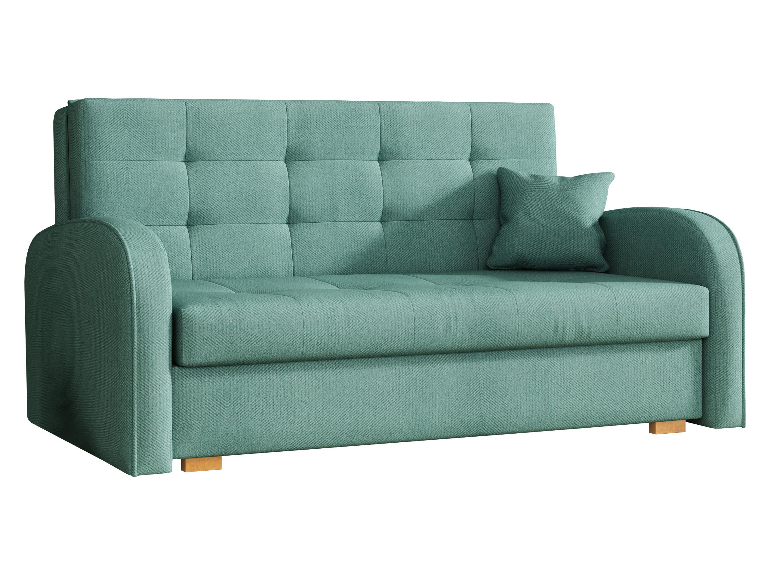 SCHLAFSOFA Viva Gold III - Braun/Mintgrün, Holz/Textil (153/85/98cm) - MIRJAN24