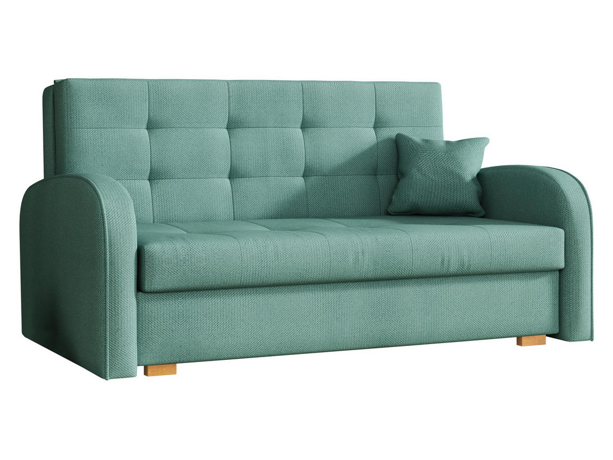SCHLAFSOFA Viva Gold III - Braun/Mintgrün, Holz/Textil (153/85/98cm) - MIRJAN24