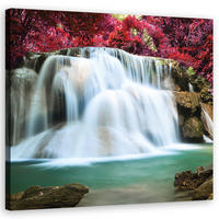 WANDBILD landschaften blau - Blau, Textil (50/50cm) - Feeby