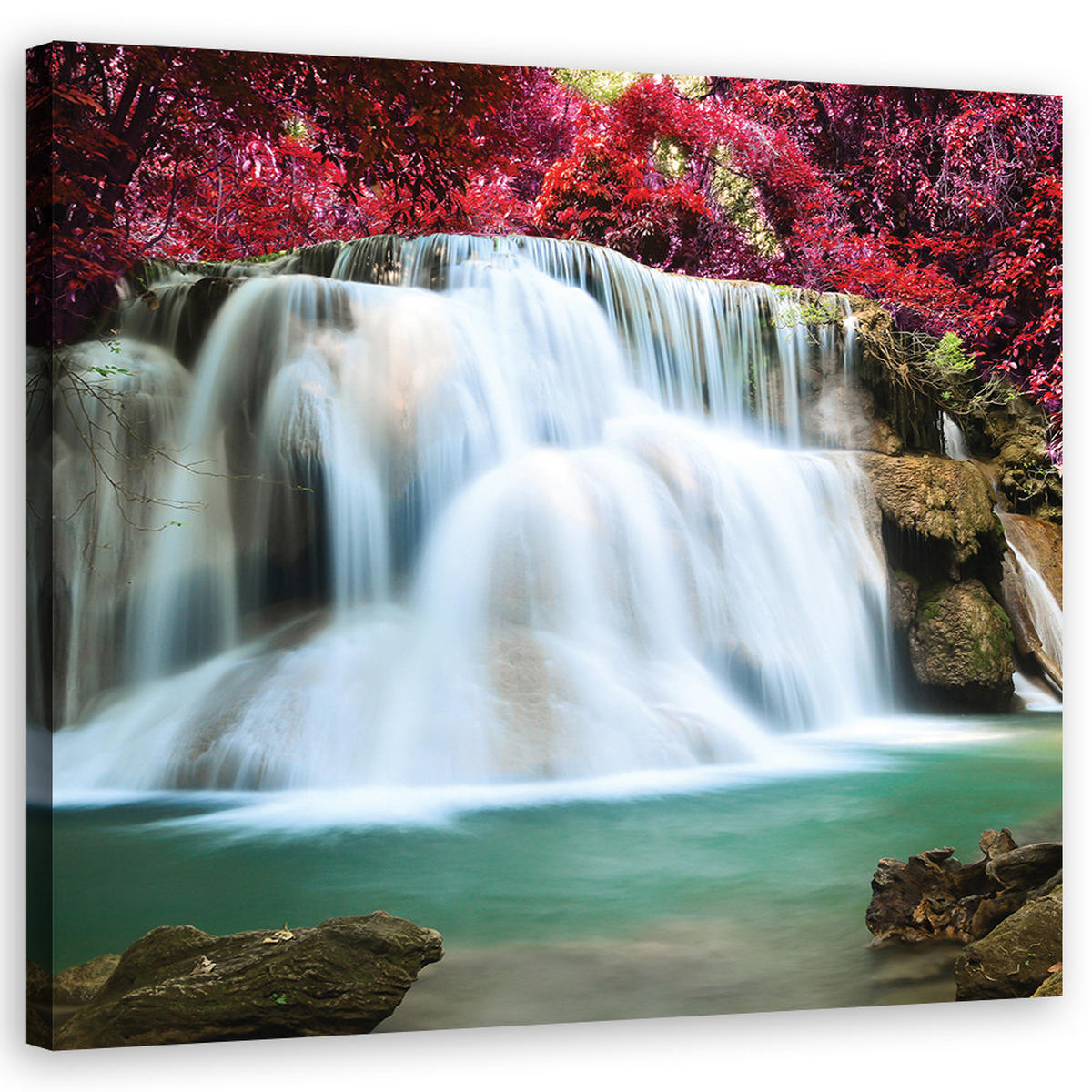 WANDBILD landschaften blau - Blau, Textil (50/50cm) - Feeby