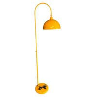 STEHLAMPE Gorkiede E27, verstellbarer Lampenschirm aus Metall - Gelb, Metall (37/37/170cm) - Bamyum