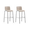 BARHOCKER 2er Set Stoff creme - Creme/Schwarz, Textil/Metall (43/100/48cm) - CLP