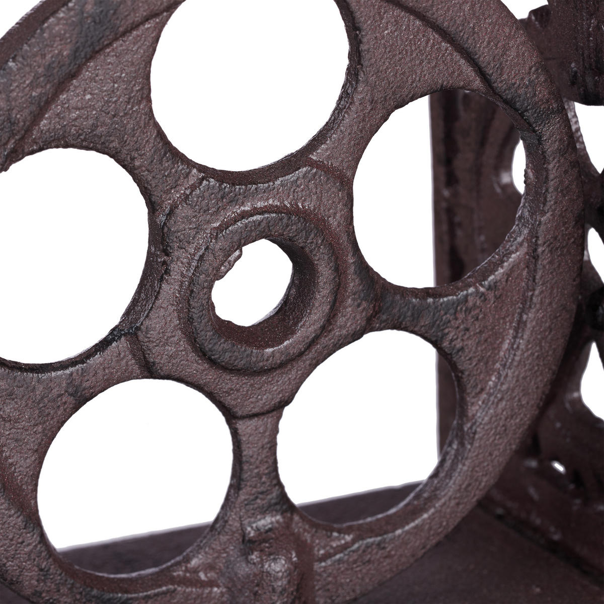 BUCHSTÜTZE - Dunkelbraun, Metall (13/16/10cm) - Relaxdays