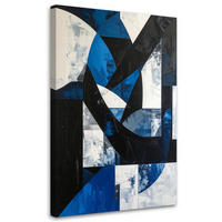 LEINWANDBILD 3D und geometrisch 20x30cm - Blau, Textil (20/30cm) - Feeby