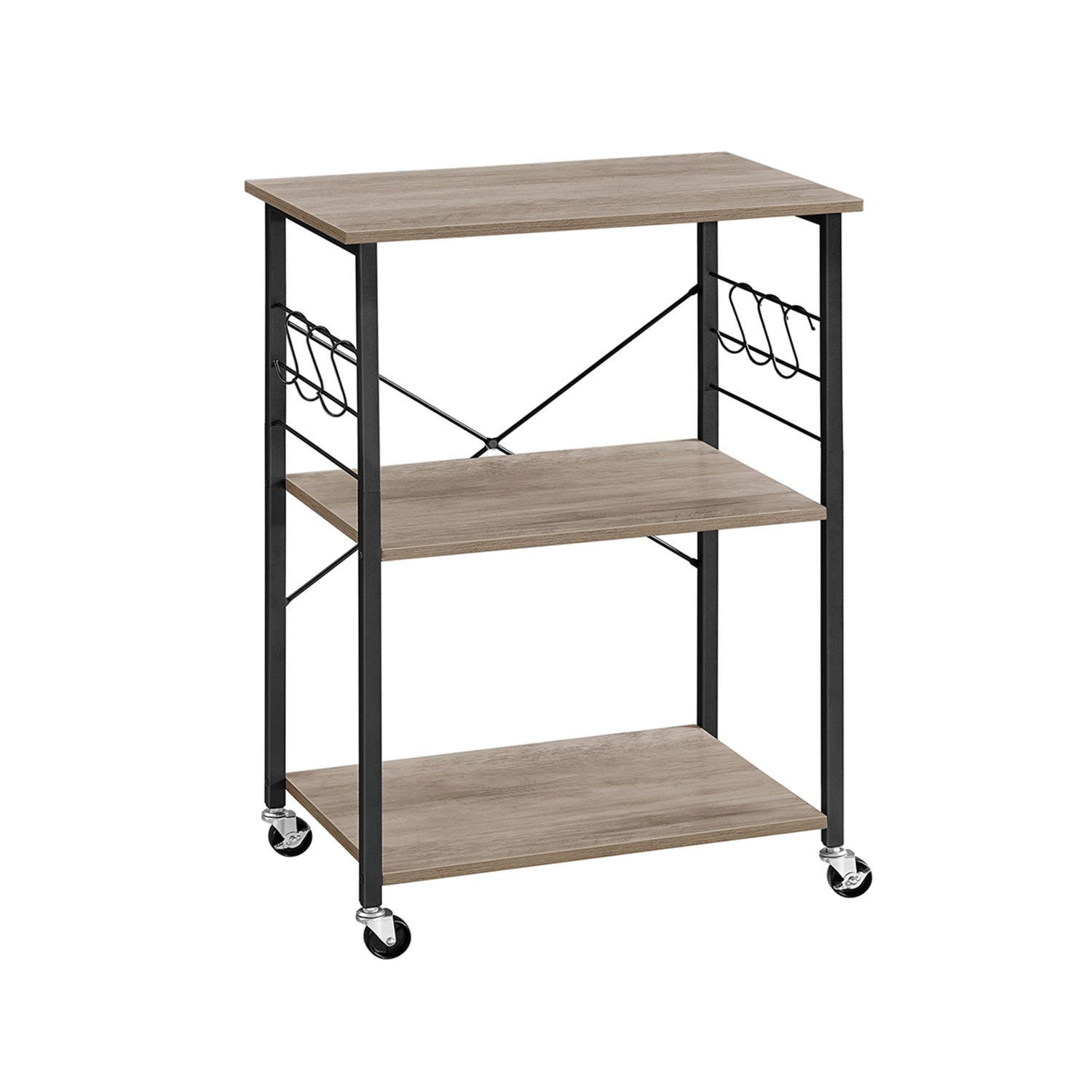 KÜCHENREGAL LISBON - Schwarz, Holzwerkstoff (60/89/40cm) - Hansiro