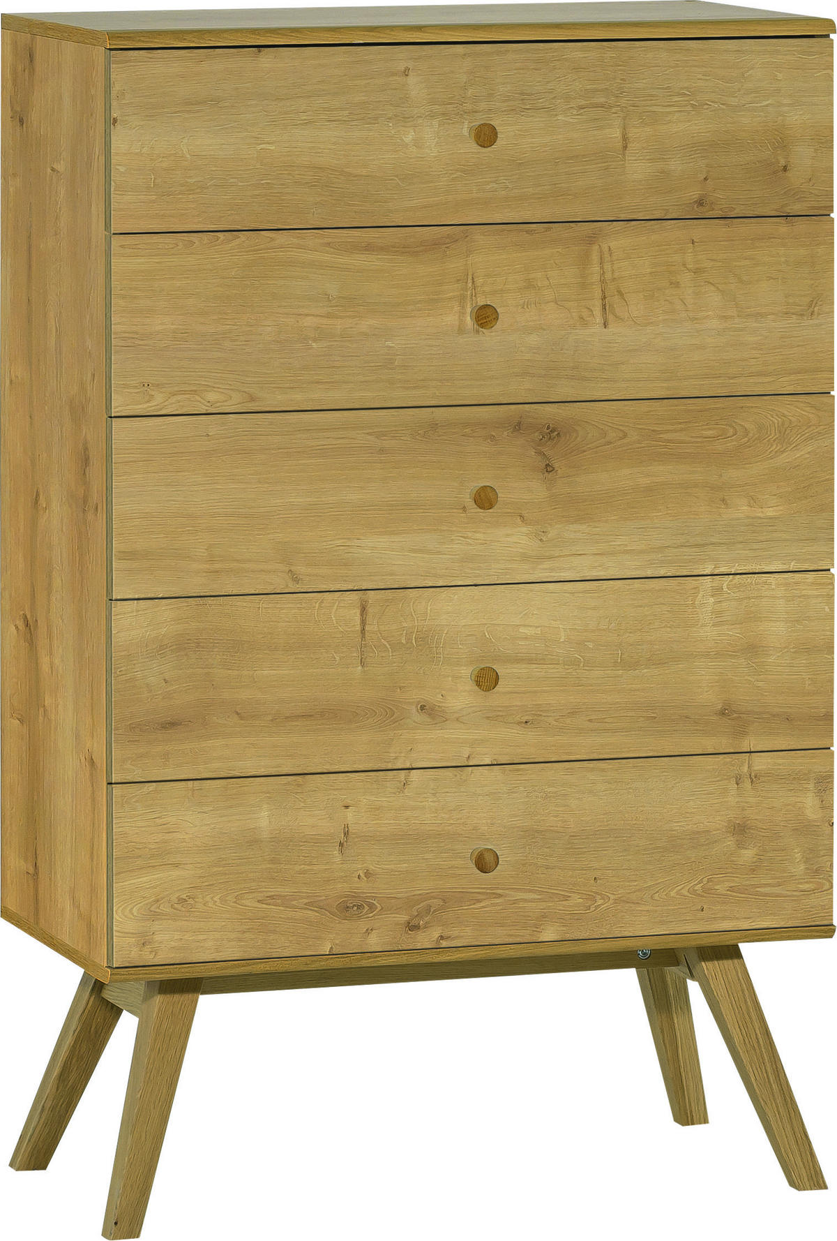 KOMMODE SCHMAL NATURE - Eichefarben, Holzwerkstoff (75/117/40cm) - Vox Möbel