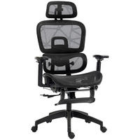 BÜROSTUHL Kopfstütze, Lendenwirbelstütze, Schwarz - Schwarz, Textil (66/122/64cm) - HOMCOM