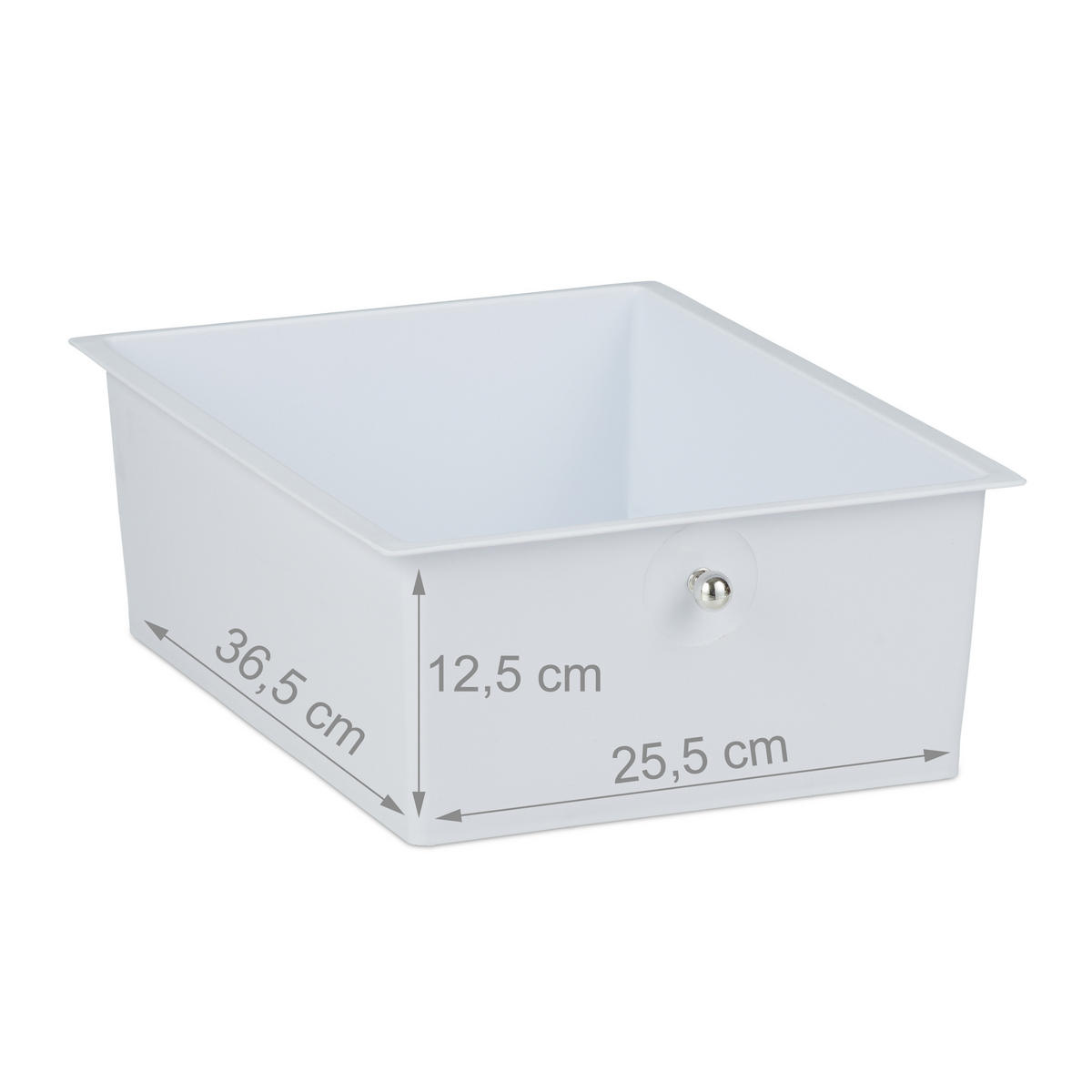 BADROLLWAGEN - Weiß, Kunststoff/Metall (33/74/39cm) - Relaxdays