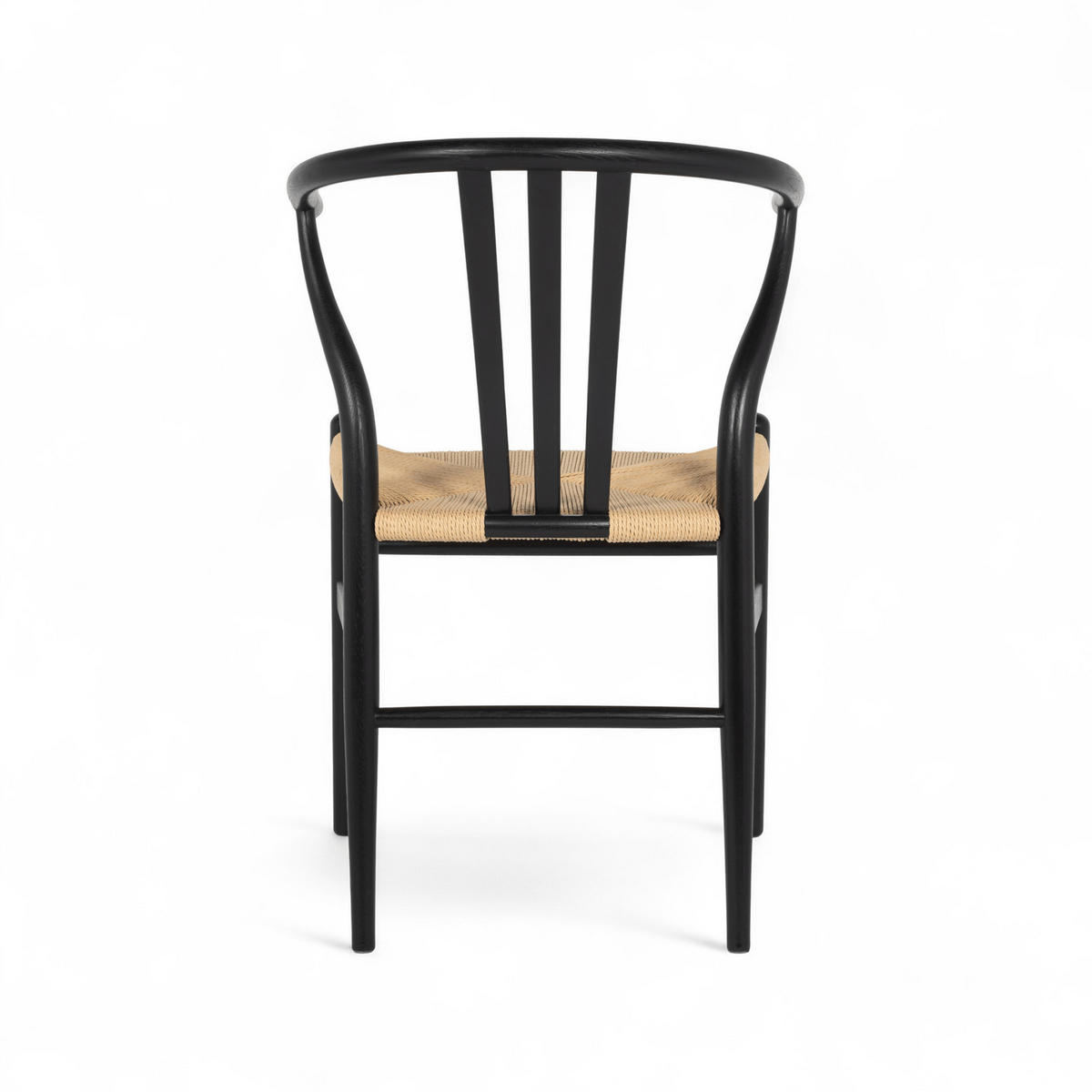 STUHL-SET 2 Stück in Rattan / Eiche Schwarz - Schwarz, Holz/Papier (52/78/58cm) - Furnhouse
