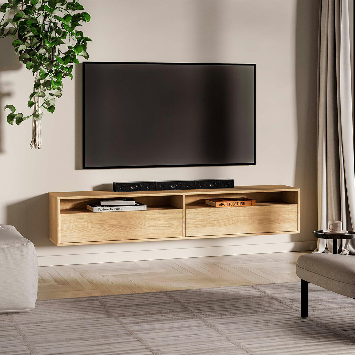 TV STOLEK Nila Dřevo - hnědá, kompozitní dřevo (180/33/33cm) - Petits-meubles