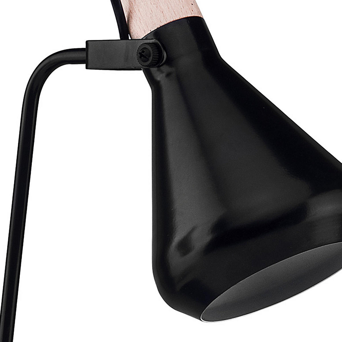 TISCHLAMPE CORTODI 2-er Set, Schwarz - Schwarz, Holz/Metall (18/18/53cm) - KONSIMO®
