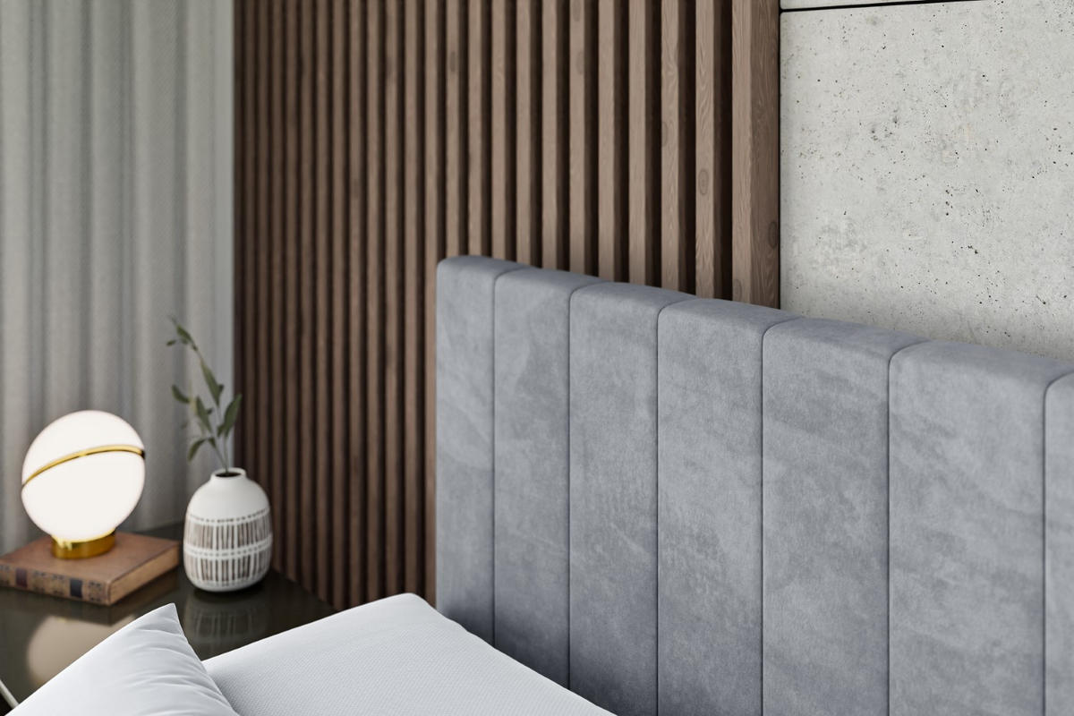 BOXSPRINGBETT EDITA-Z KING - 140x200 - H3/H4 - Grau - Grau, Holzwerkstoff (140/200cm) - ALTDECOR
