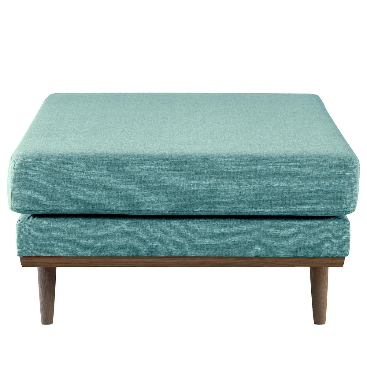 HOCKERBANK - Eichefarben/Petrol, Eichenholz/Textil (180/43/81cm) - home24