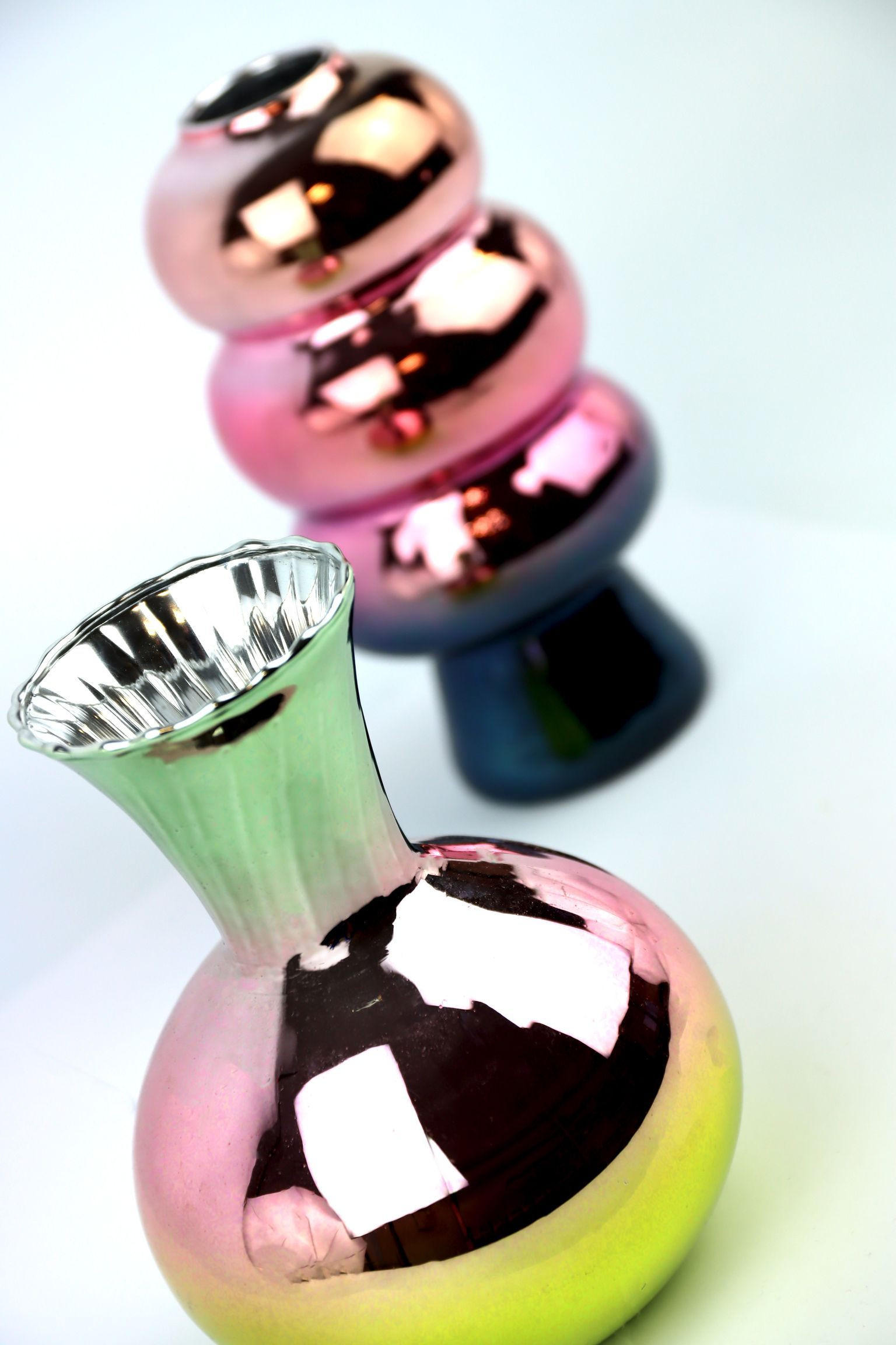 VASENSET Radiance bunt glänzend 2-tlg. - Multicolor, Glas (16cm) - FURNARO
