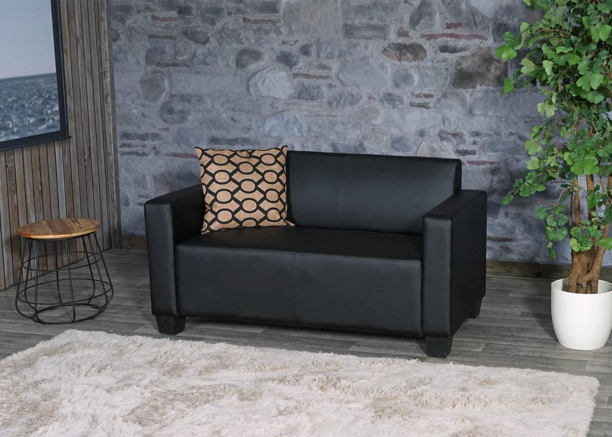 2-SITZER-SOFA Schwarz - Schwarz, Textil (136/76/52cm) - MCW
