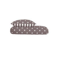 BETTWÄSCHESET Sterne - Feinbiber - 2-teilig - 155 x 220 cm - Taupe - Taupe, Textil (155/220cm) - SCHIESSER