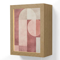 WANDLEUCHTE Figuren - Abstrakt - Rosa 15x20 cm - Altrosa, Holzwerkstoff (15/20/8cm) - OnlyWow