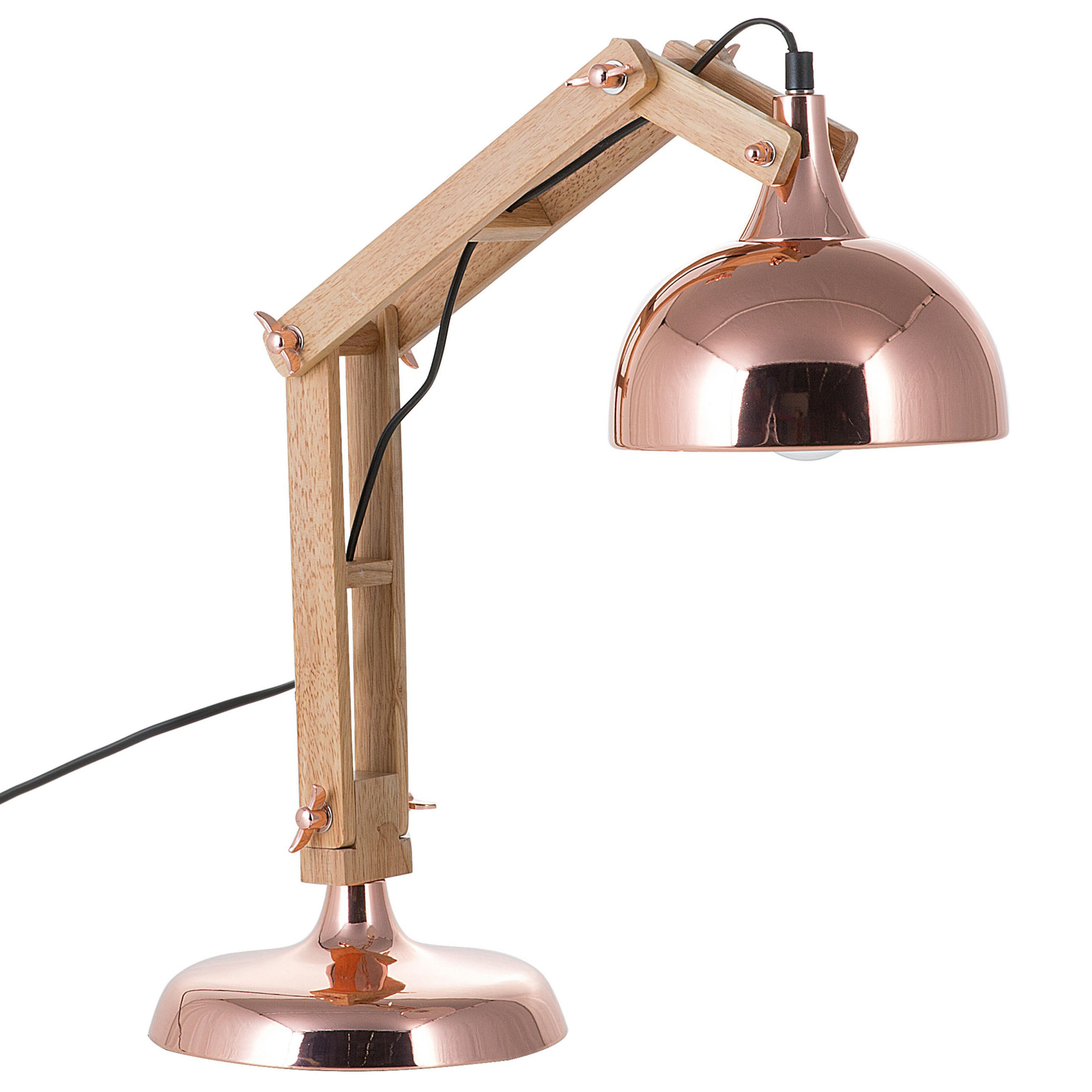 SCHREIBTISCHLAMPE Salado 18/18/53 cm - Kupferfarben, Kunststoff (18/18/53cm) - Beliani