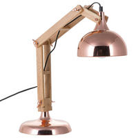 SCHREIBTISCHLAMPE Salado 18/18/53 cm - Kupferfarben, Kunststoff (18/18/53cm) - Beliani