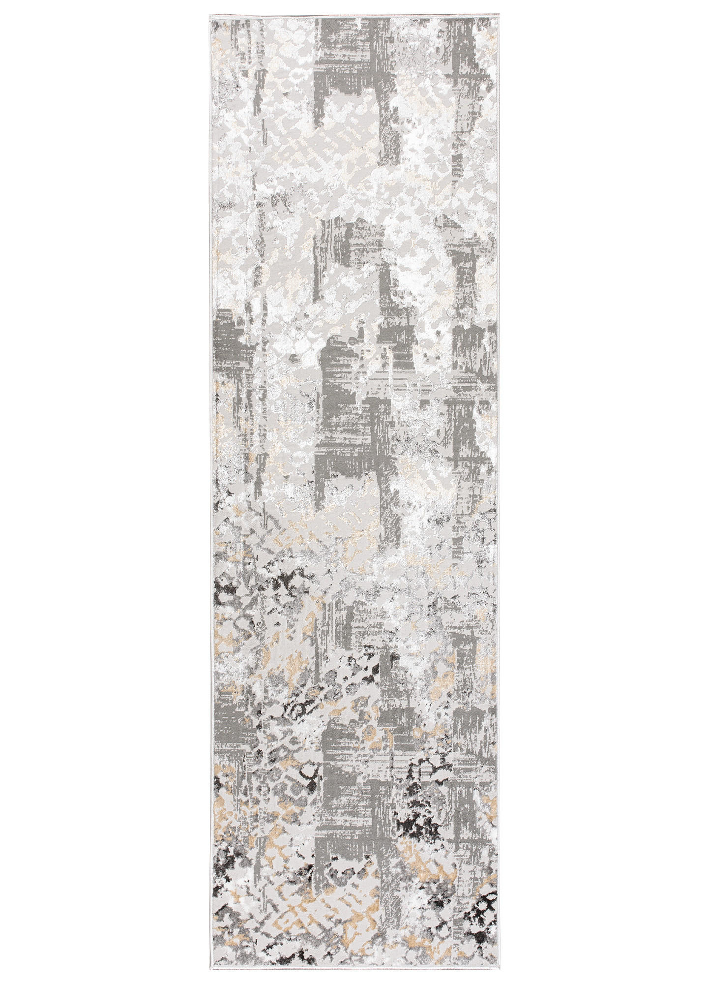 LÄUFER Crystal Hellgrau Marmor Optik 100/300 cm - Hellgrau, Textil (100/300cm) - Tapiso