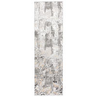 LÄUFER Crystal Hellgrau Marmor Optik 100/300 cm - Hellgrau, Textil (100/300cm) - Tapiso