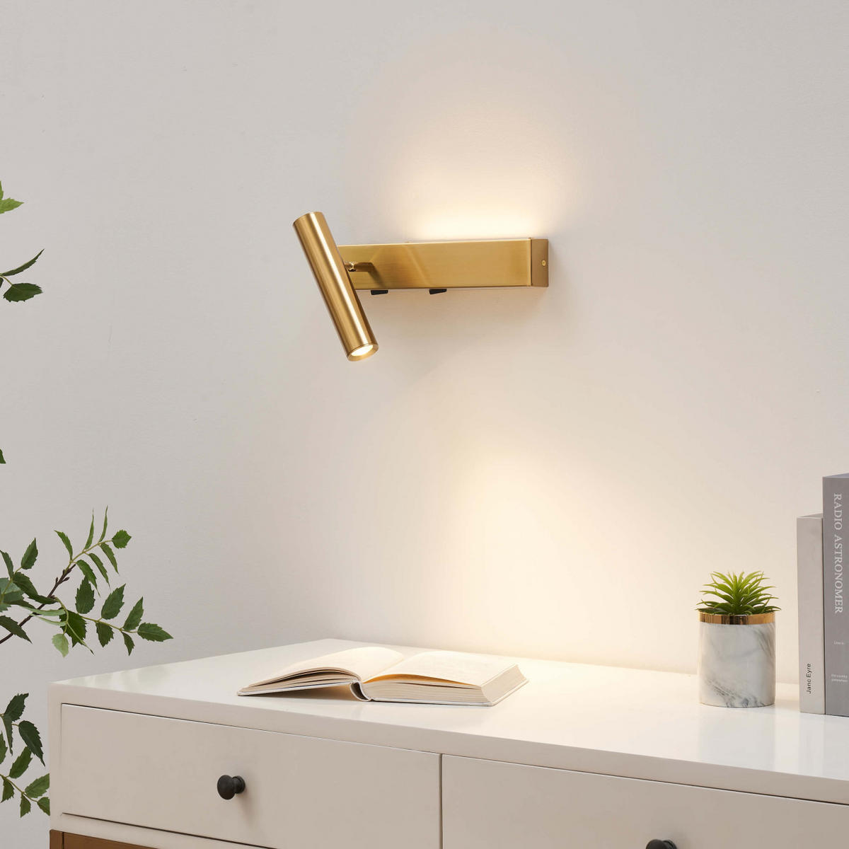 WANDLEUCHTE Lodvi, Messing, 30cm - Goldfarben, Metall (30/18.5/30cm) - KOSILUM