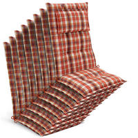 HOCHLEHNER Highlux HL 120x52x7cm Orange-Rot-Grün-Kariert (8tlg) - Grün, Textil (52/120cm) - Beautissu 