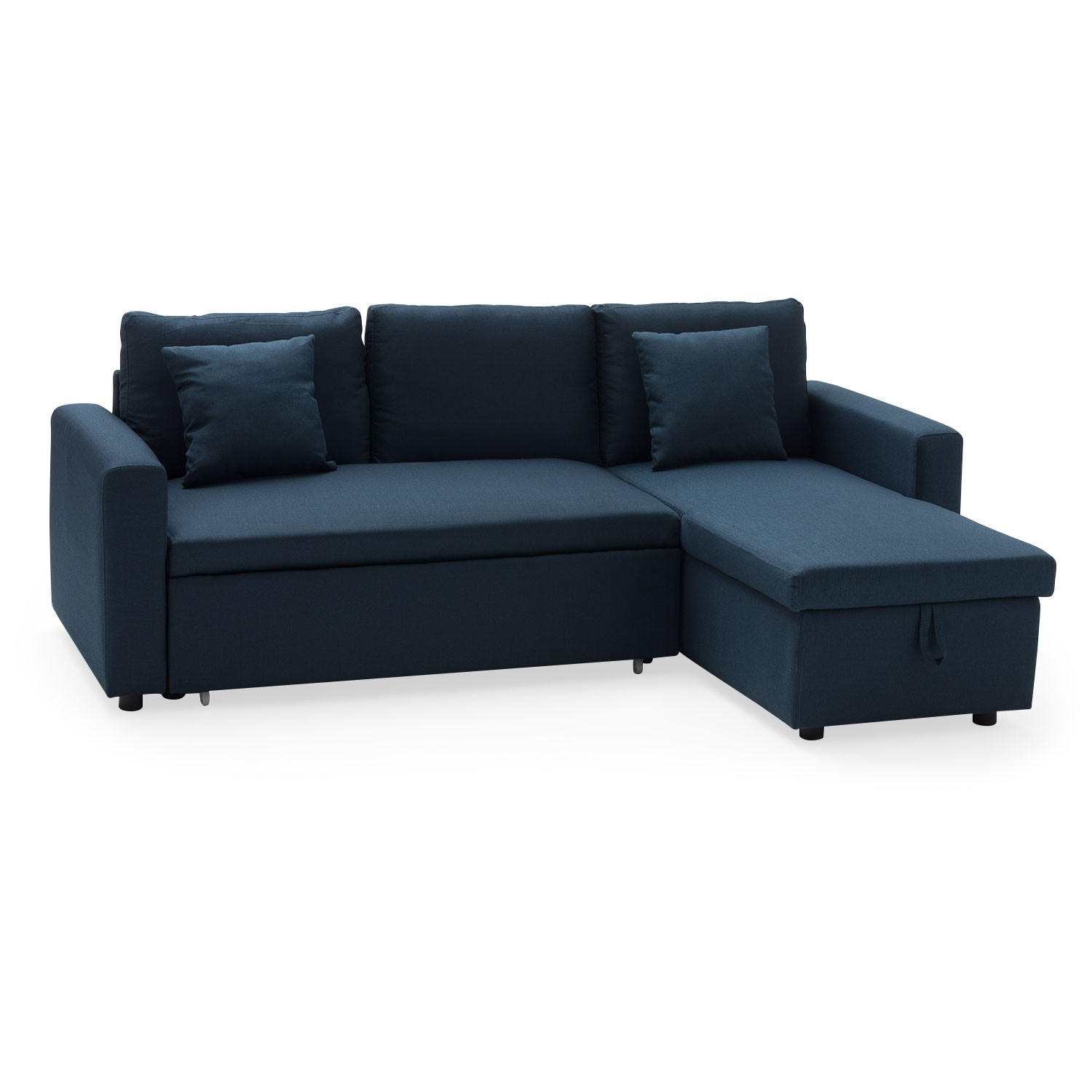 ECKSOFA CLARK Blau 3 Plätze - Blau, Textil (225/146cm) - Happy Garden