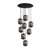 GALERIELEUCHTE Velo 8-flammig Rauch Ø 25cm - Anthrazit/Schwarz, Glas (25/25/27cm) - s.luce