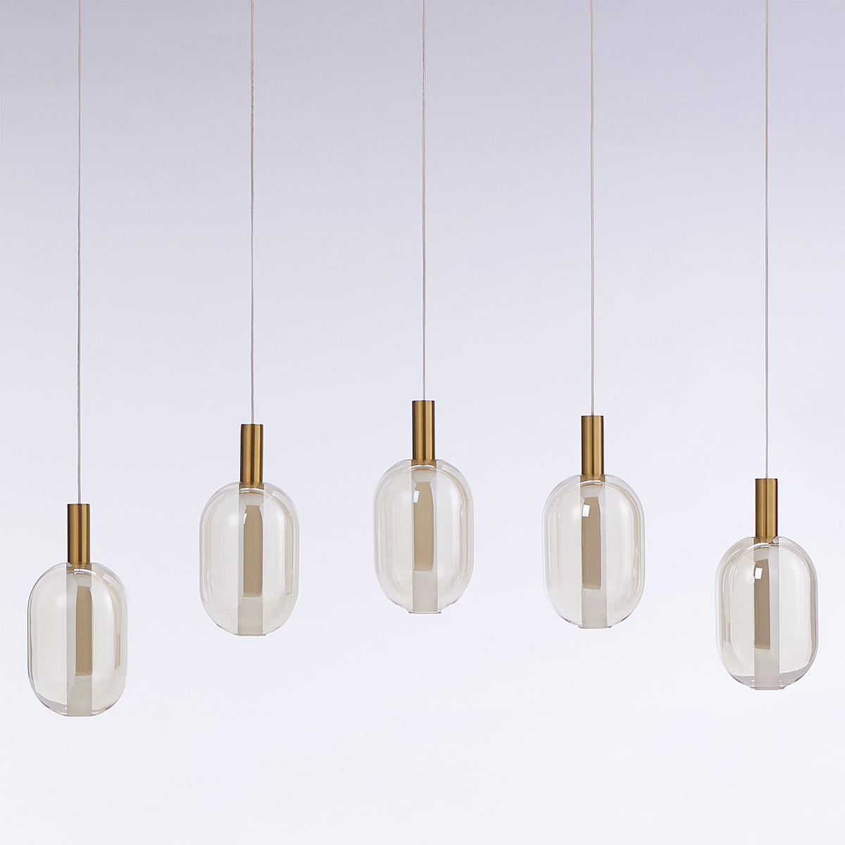 PENDELLEUCHTE Exemplar - Goldfarben, Glas (110/13/120cm) - Butlers