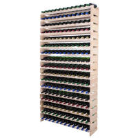 WEINREGAL VINOTECA FLEX PRO HxBxT 233x123x28cm 204 Flaschen auf 17 Ebenen Natur unbehandelt - Naturfarben, Holz (123/233/28cm) - PROREGAL