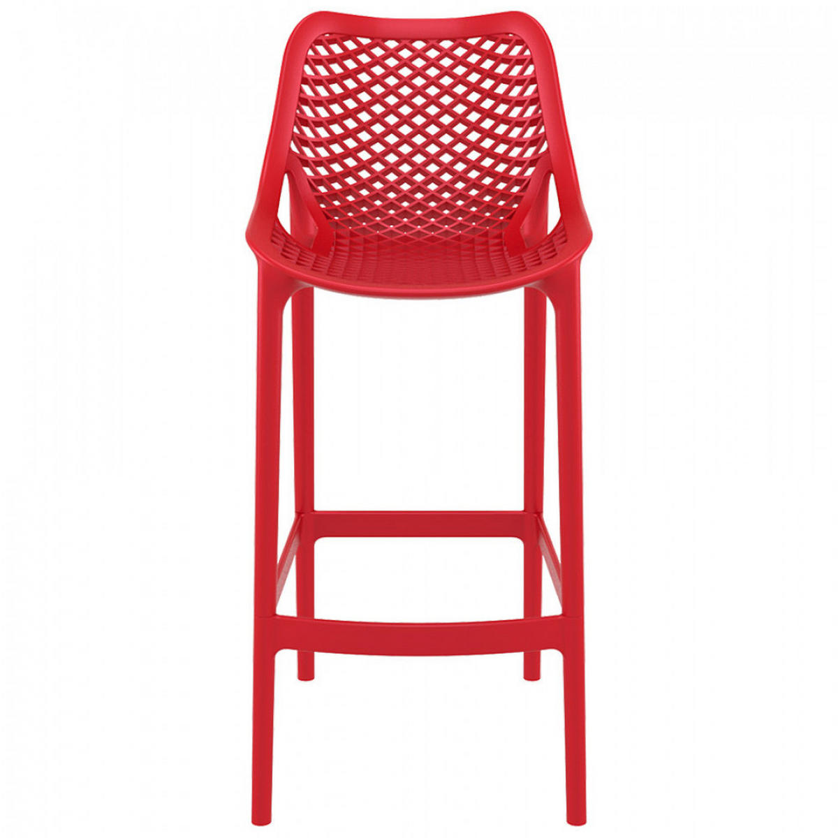 BARHOCKER Rot 45x105x53cm - Rot, Kunststoff (45/105/53cm) - AlterEgo