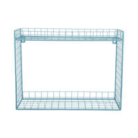 WANDREGAL Reja 40/15/30 cm - Blau, Metall (15/30/40cm) - Present Time