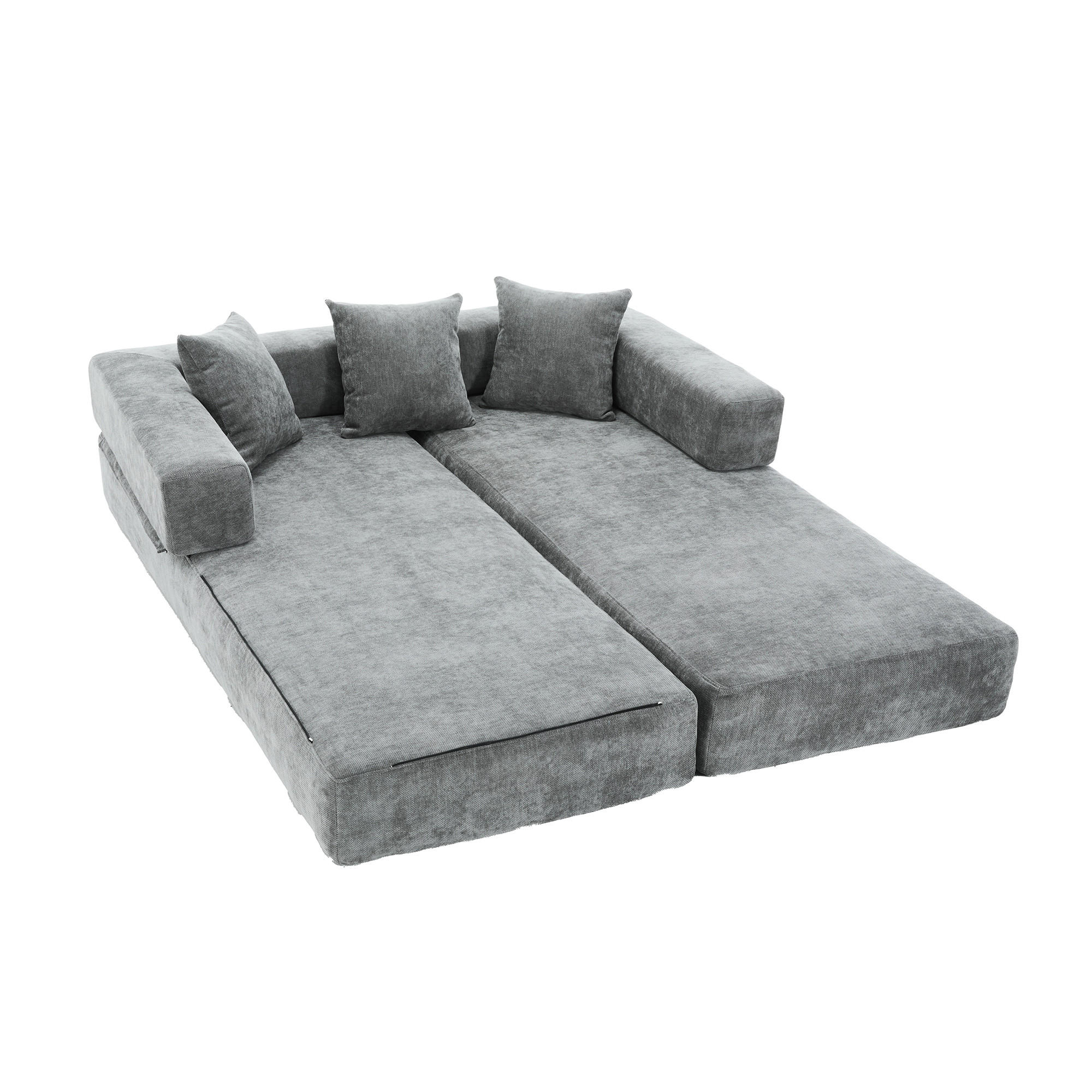 Lvhom Schlafsofa, Grau 79x60x198 cm