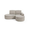 ECKSOFA Flow Kalt Beige, mit Kissen in Curio Stoff, rechte seite - Beige, Holzwerkstoff/Textil (210/157cm) - Bettso