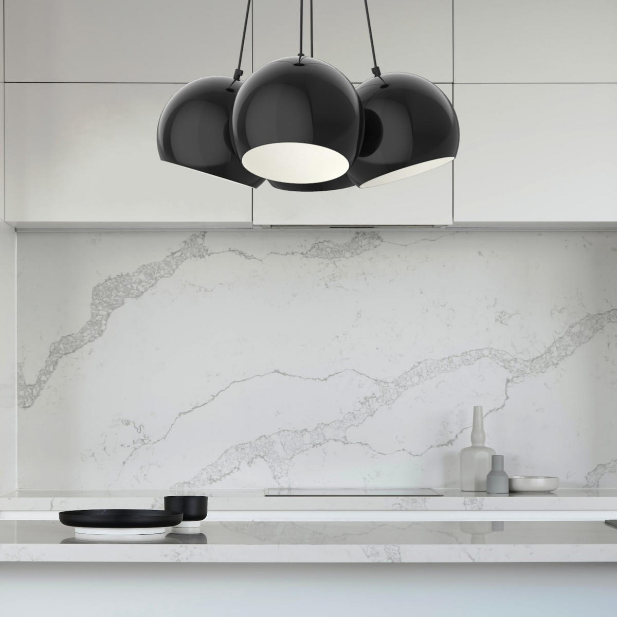 HÄNGELEUCHTE - Schwarz, Metall (25/25/20cm) - Lumicom