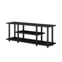 LOWBOARD Cesaro Schwarz 110 x 41.5 cm mit offenen Regalen - Schwarz, Holzwerkstoff (110/41.5/30cm) - Vicco